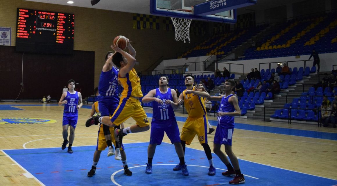 Echipa de baschet masculin, victorie clară cu CSU Ploieşti, în play-out-ul Ligii I!