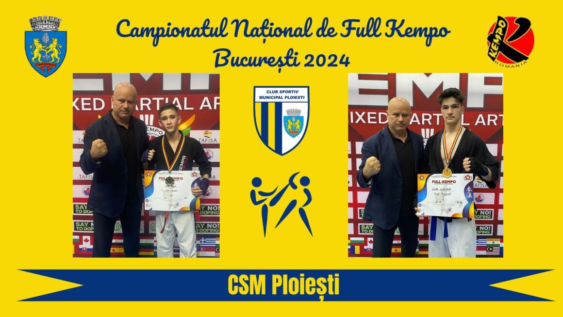 Kempo: aur pentru Robin Mihai şi Iliuţă Nicuşor la Campionatul Naţional de Full Kempo!