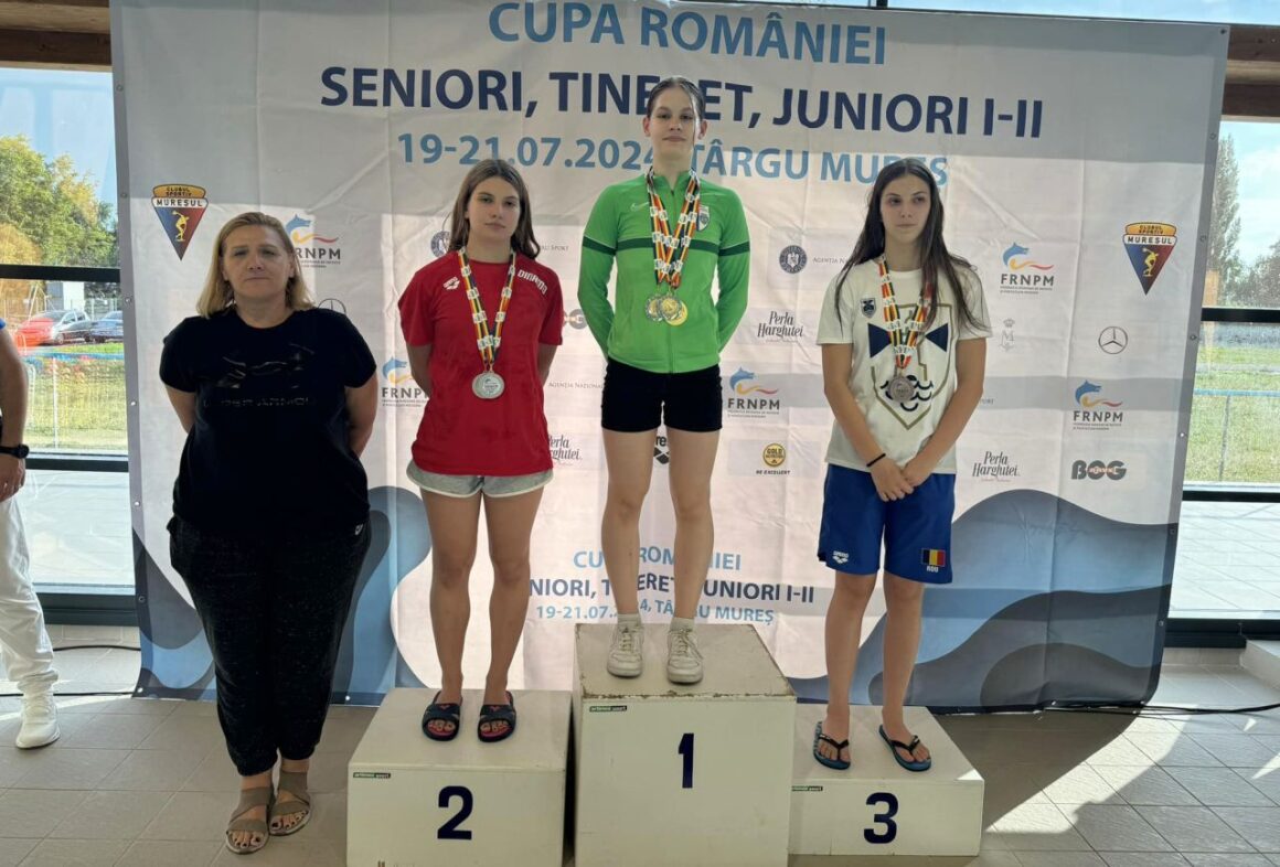 Andreea Radu, 7 medalii de aur cucerite la Cupa României la Înot, de la Târgu Mureş!