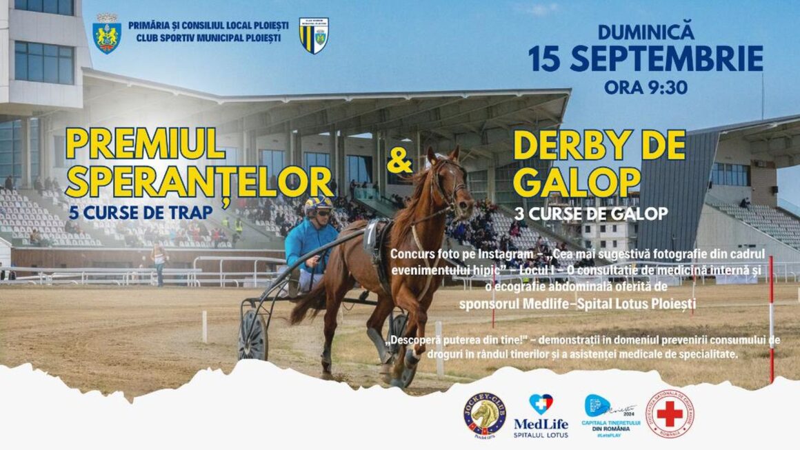 Hipodromul Ploieşti găzduieşte, duminică, Premiul Speranţelor la Trap şi Derby-ul de Galop!