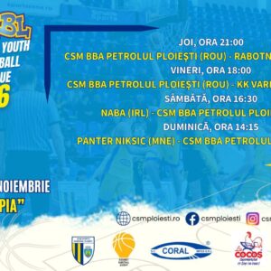 Sala „Olimpia” găzduieşte, de mâine, Turneul 1 al Grupei I din cadrul EYBL „U16”!