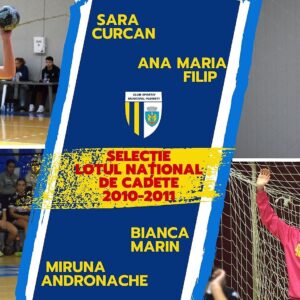 Patru handbaliste de la CSM Ploieşti participă la acţiunea de selecţie pentru lotul naţional de cadete!