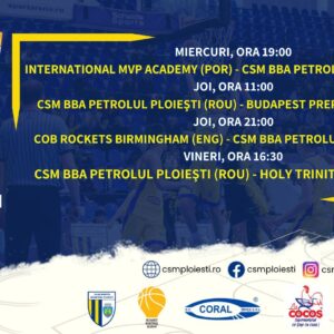 Sala „Olimpia” găzduieşte, de miercuri până vineri, Turneul 1 al Grupei F din cadrul EYBL „U20”!